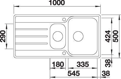 Immagine prodotto Blanco Lemis 6 S-IF (Lavello montato, 100 cm, 50 cm)