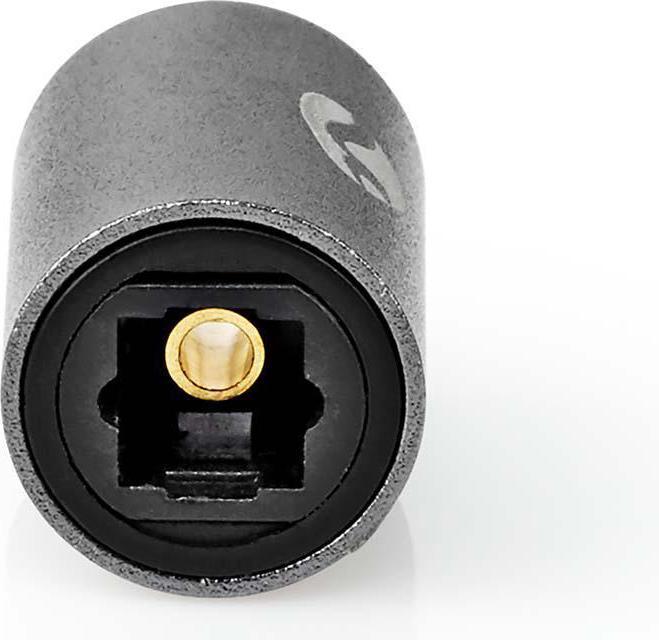 Actual product image Nedis Optical audio adapter TosLink jack - TosLink jack Aluminium Grey Anthracite