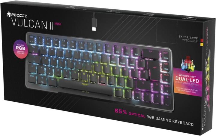 Produktbild Roccat Gaming-Tastatur Vulcan II Mini, mechanische, lineare Tasten, schwarz (DE, Kabelgebunden)