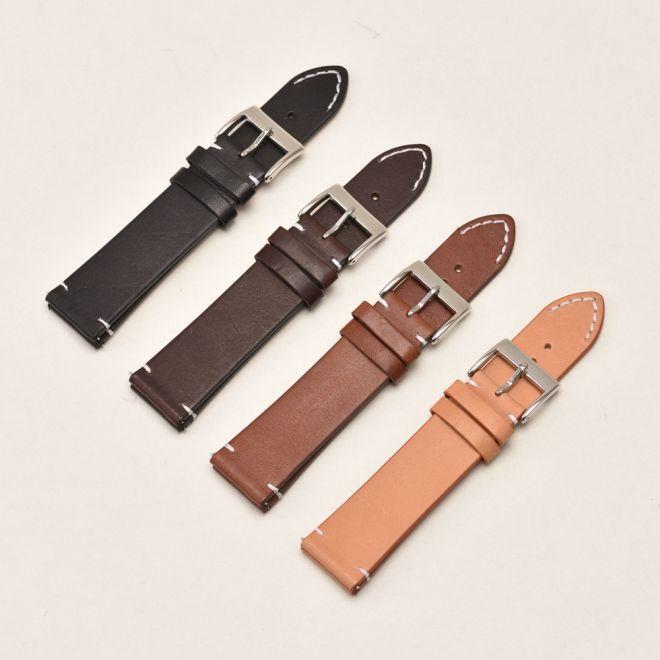 Image du produit Mu Prime Elegant Series Bracelet de remplacement en cuir véritable (18 mm, Cuir véritable)