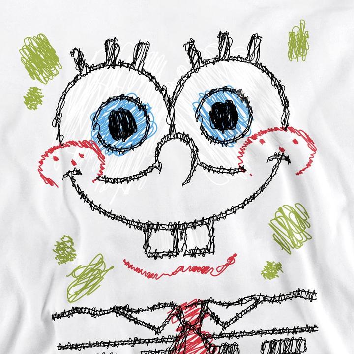 Immagine prodotto Spongebob Squarepants Felpa Sorriso a Scarabocchio Adulto Unisex (XL)