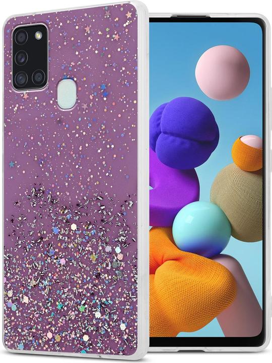 Purple with glitter