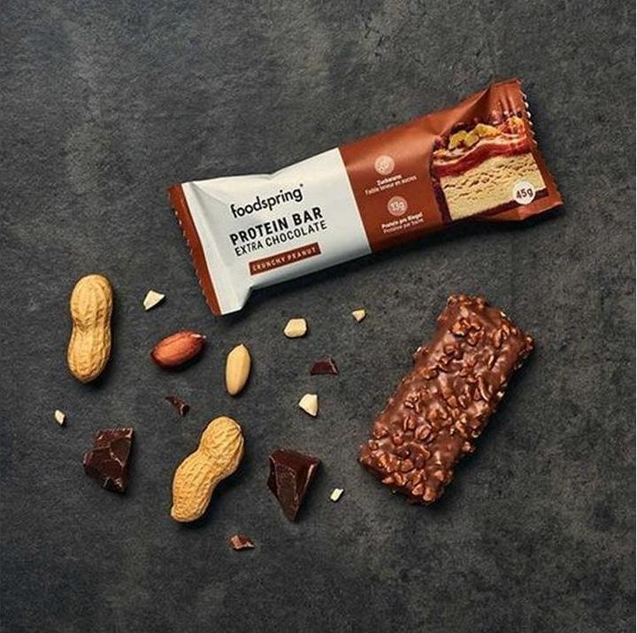 Actual product image Foodspring Protein Bar Extra Chocolate (Crunchy Peanut, 1 pcs., 668 g)
