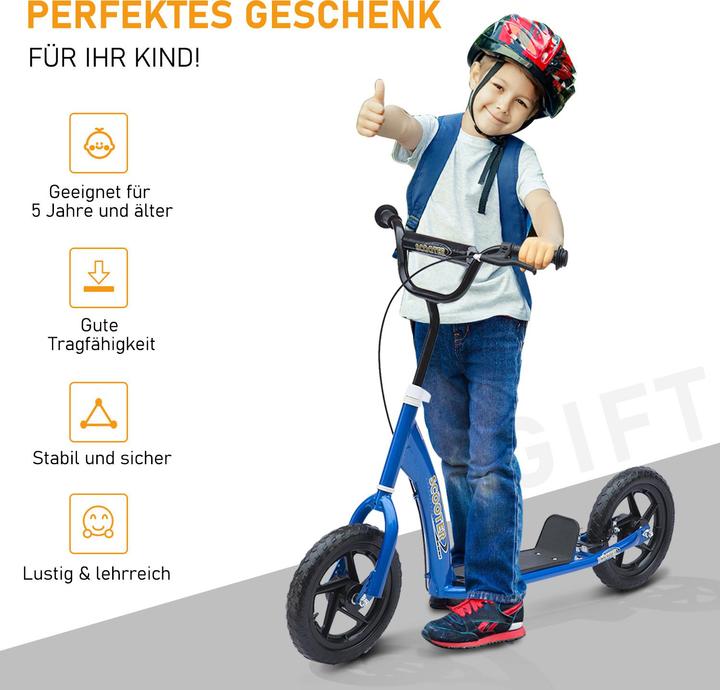Image du produit Homcom Trottinette Antidérapante, support de vélo en métal pour le stationnement