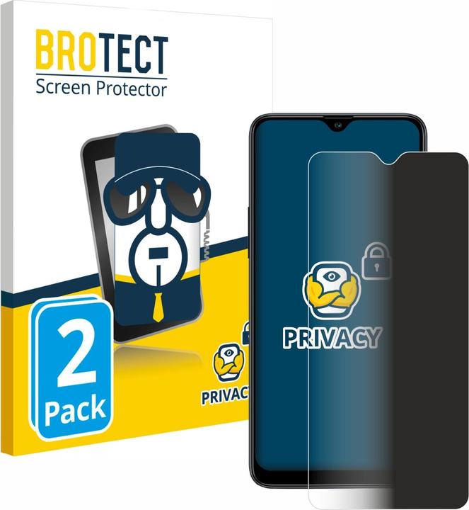 Produktbild BROTECT Sichtschutzfolie Anti-Spy Privacy Folie Blaulicht-Schutz (2 Stück, Samsung Galaxy A20s)