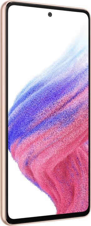 Actual product image Samsung Galaxy A53 5G (128 GB, Awesome Peach, 6.50", Dual SIM, 64 Mpx, 5G)