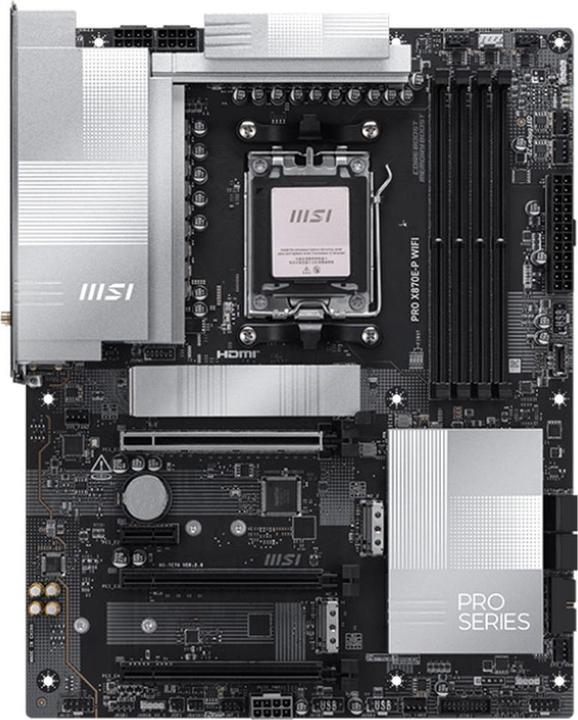 Actual product image MSI PRO X870E-P WIFI AM5 ATX MB (AM5, AMD X870E, ATX)