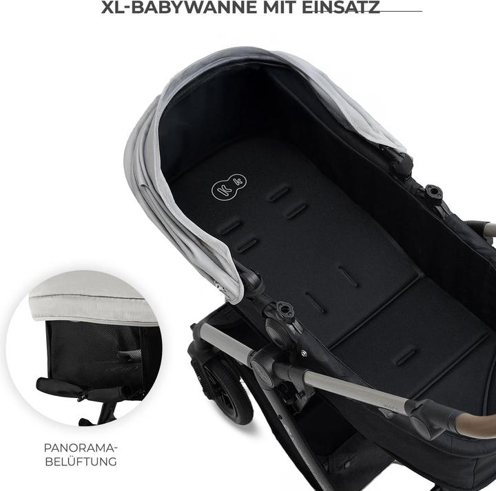 Image du produit KinderKraft Poussette bébé multifonctionnelle MOOV 2 XL AIR MOONLIGHT GREY