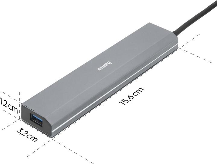 Actual product image Hama 7 Port USB-Hub (USB-C, 7 Ports)