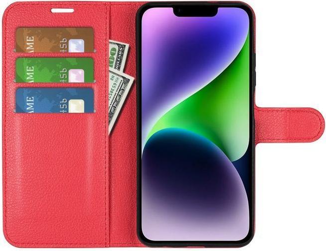 Actual product image MU Classic Litchi Leather Bookcover Series (Apple iPhone 15 Plus)