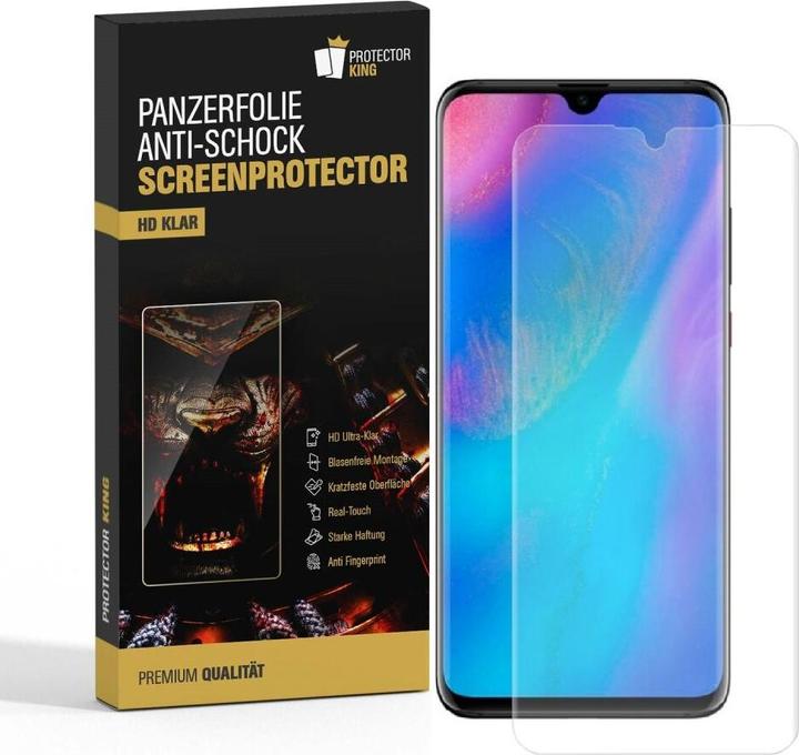 Actual product image Protectorking 2x Panzerfolie Anti-Shock HD Klar (2 Piece, Huawei P30)