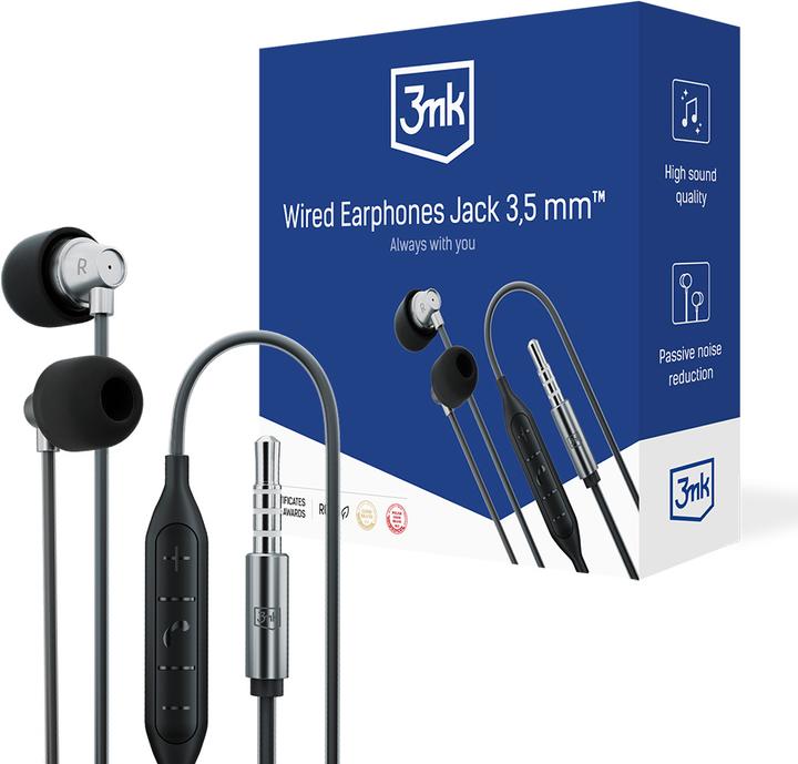 Actual product image 3MK Wired Earphones Jack 3.5 mm (Cable)
