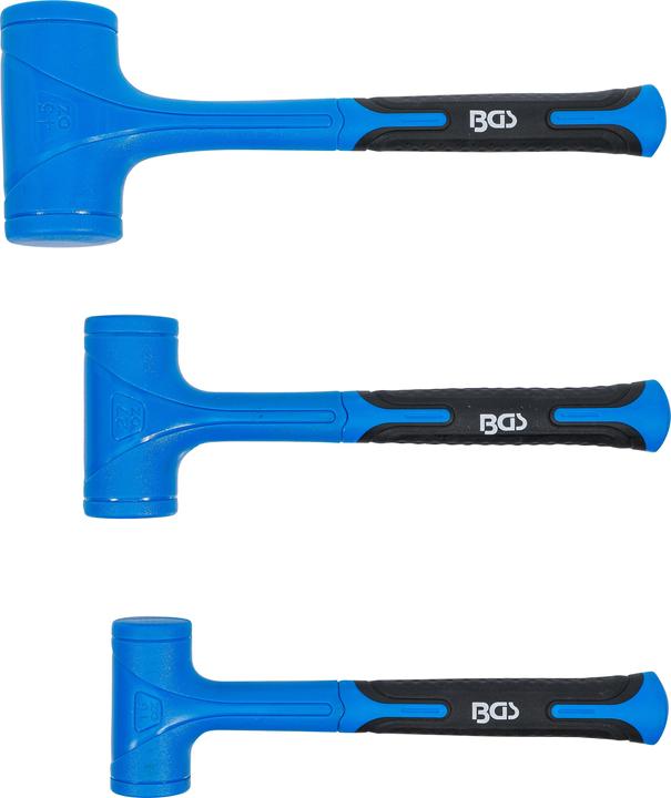 Immagine prodotto BGS Set di mazze morbide | non rilegate | Ø 47 / 55 / 65 mm | 450 / 765 / 1275 g | 3 pezzi. (3030 g)