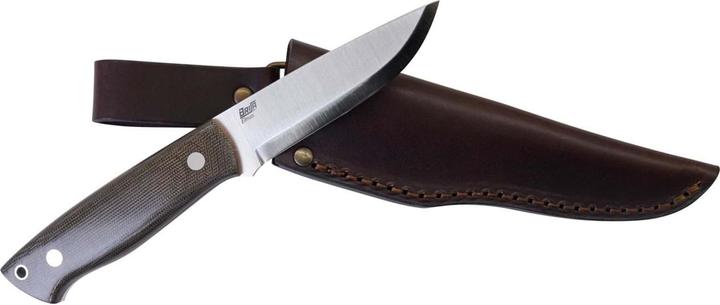 Actual product image Brisa Trapper 95 Elmax Green Micarta Scandi Leather (9.50 cm)