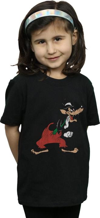 Actual product image Disney Girls Three Little Pigs Big Bad Wolf Cotton T-Shirt (152, 158)