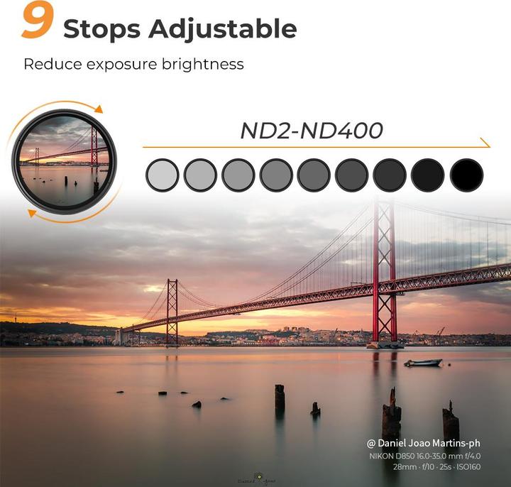 Produktbild K&F Concept Filter Slim 77 mm KV34 (77 mm, ND- / Graufilter)
