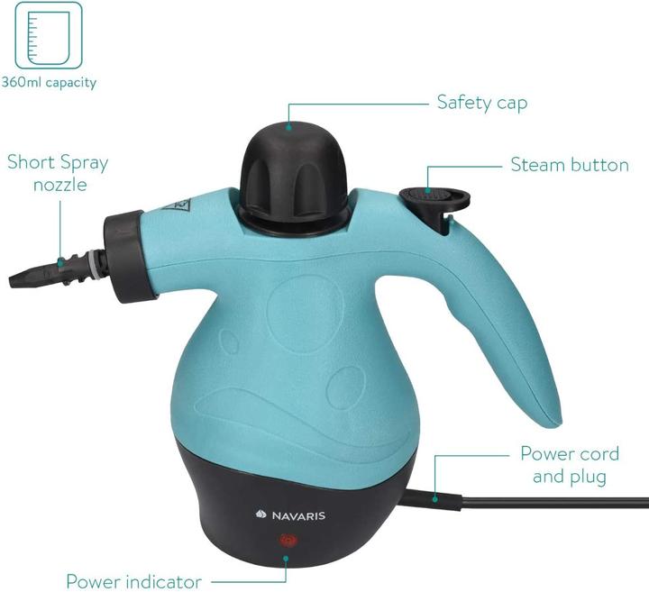 Produktbild Navaris Mehrzweck Dampfreiniger elektrisch 360ml