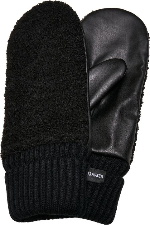 Urban Classics Sherpa Imitation Leather Gloves (L, XL)