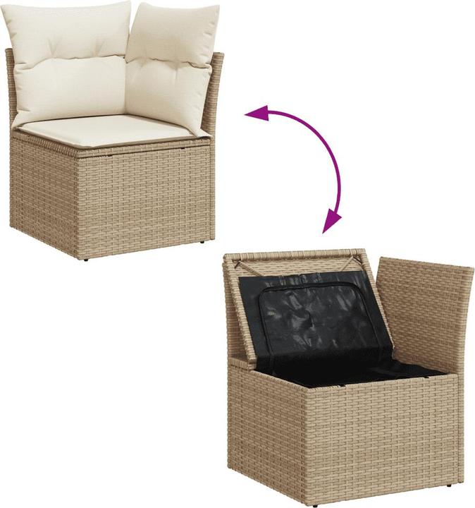 Immagine prodotto VidaXL Set da salotto da giardino da 10 pezzi con cuscini