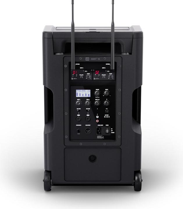 Produktbild LD Systems ANNY® 10 HHD 2 B5 - 10" Mobiler Bluetooth® PA-Lautsprecher mit Akku, Mixer und 2x Funkmikrofon (1x 80 W)