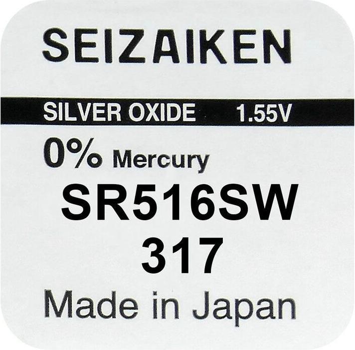 Nährwerte und Zutaten Seiko 317 / SR516SW - 10 Knopfzellen (10 Stk., 12.50 mAh)