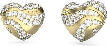 Guess Sparkling gold-plated earrings with zircons In My Heart JUBE04504JWYGT/U