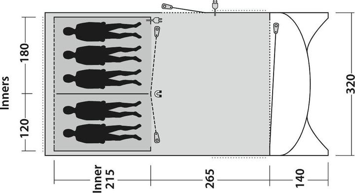 Image du produit Outwell Greenwood 5 (Tente tunnel, 22.90 kg, 5 personnes)