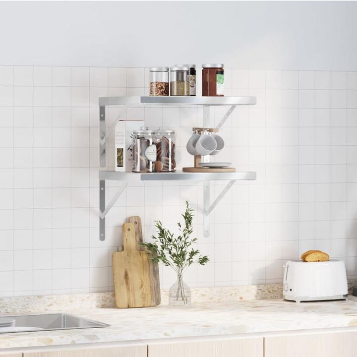Produktbild VidaXL Wandregale 2 Stk. 50 x 40 cm Edel (50 x 40 x 3 cm)