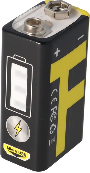Immagine prodotto Trustfire Blocco da 9V con funzione di ricarica USB (1 pz., 9V Block, 550 mAh)