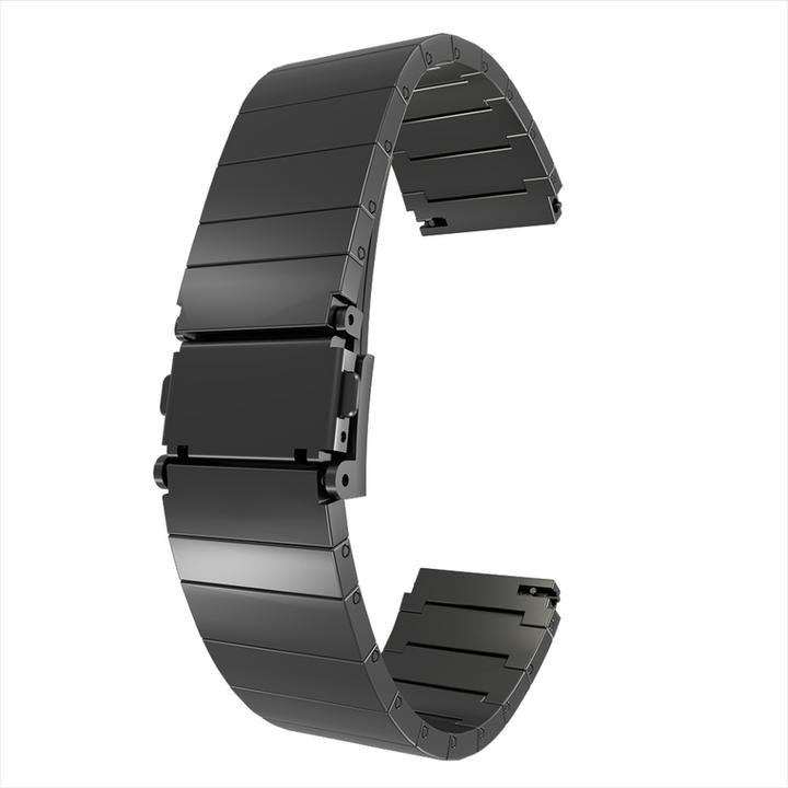 Actual product image Strap-it Luxe titanium smartwatch bandje - geschikt voor Fossil Gen 5 / Gen 5e 44mm / Gen 6 44mm - donkergrij (Titanium)
