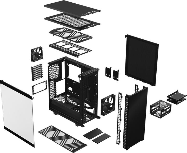 Actual product image Fractal Define 7 Compact Black TG Dark (ATX, mATX, Mini-ITX)