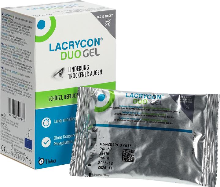 Produktbild Théa Lacrycon Duo Gel (12 ml, Lacrycon Duo Gel 30 Monodosen 0.4g)