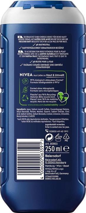 Produktbild NIVEA Multipack Pflegedusche Energy (6 Stück) (1500 ml)