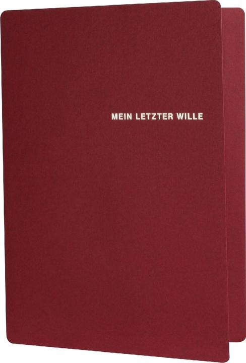 Actual product image Rnk My last will" folder, DIN A4, wine red, 1 piece