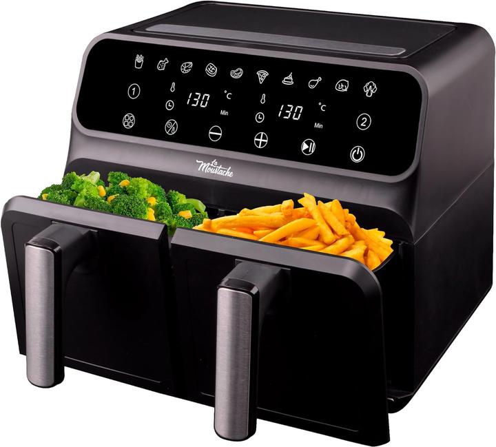 Actual product image Moustache 8 litre oil-free deep fryer, black
