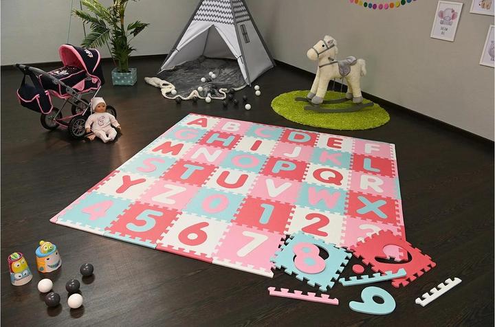 Produktbild Knorrtoys Puzzlematte - "Alphabet + Zahlen" pink-rosa (180 x 180 cm)