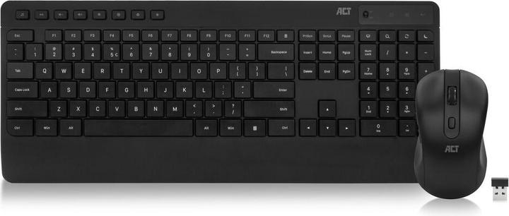 Produktbild Wireless keyboard and mouse bundle (Qwerty), silent click, eco-friendly, made from recycled mate (Eng. Int., Kabellos)