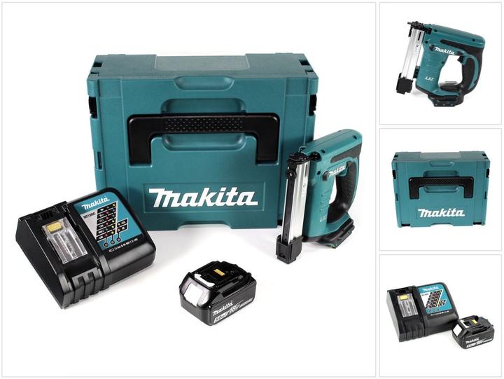 Produktbild Makita DST 221 RT1J 18 V Li-ion Akku Tacker im Makpac + 1x BL 1850 B 5,0 Ah Li-Ion Akku + DC 18 RC L