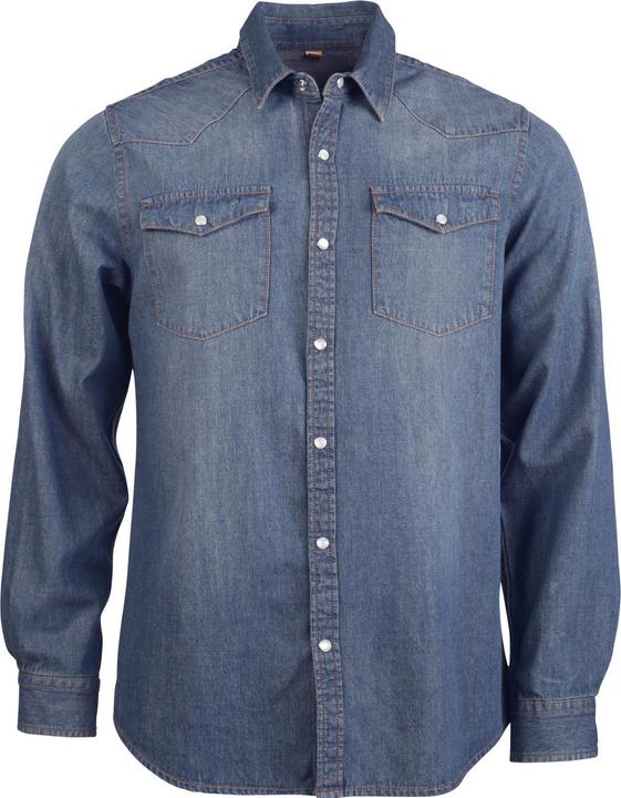 Produktbild Kariban Langarm Denim Hemd (S)