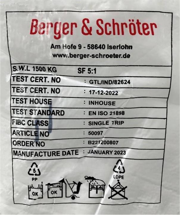 Produktbild Berger & Schröter Big Bag (750 l)
