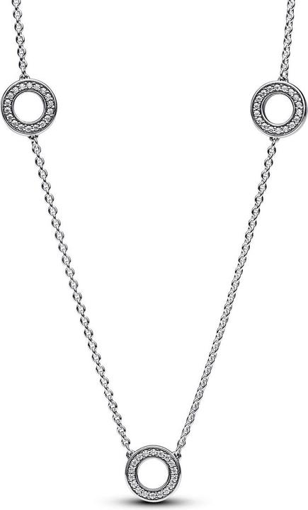 Pandora Halskette PavÃ© Circles (Silber 925, 50 cm)