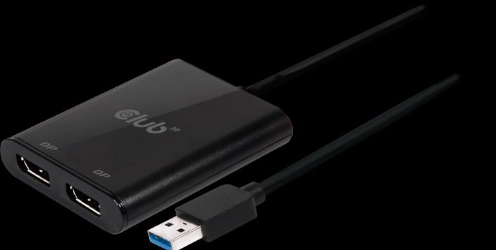 Image du produit Club 3D CSV-1477 USB A à DisplayPort (DP, 9.30 cm)