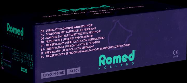 Actual product image Romed Plain" storage pack, 144 moist, short condoms with reservoir (100 pcs.)