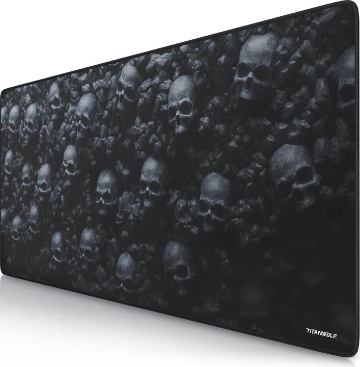 Produktbild Titanwolf Gaming Mauspad XXL, glattes Stoffgewebe, Speed Mausmatte 900 x 400mm grosse Fläche, Skulls (Wide)