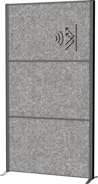 Actual product image Maul Partition system MAULconnecto 9661089 Uplight 3xAk d.gr Stand (100 x 182 cm)