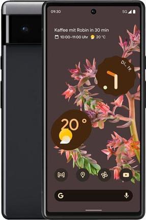 Produktbild Google Pixel 6 (128 GB, Stormy Black, 6.40", SIM + eSIM, 50 Mpx, 5G)