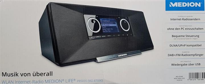 Image du produit Medion P85035 (MD87090) Radio Internet avec DAB+, FM, noir (FM, DAB+ DAB, WiFi)