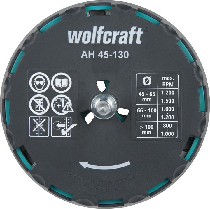 Actual product image wolfcraft Lochsäge verstellbar, Ø 45-130 mm (45 mm, 130 mm)