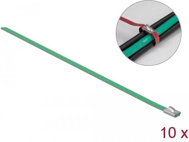 Produktbild Delock Edelstahlkabelbinder 400x4,6 10 Stk. (Kunststoffkabelbinder, 400 mm, 10 Stk.)