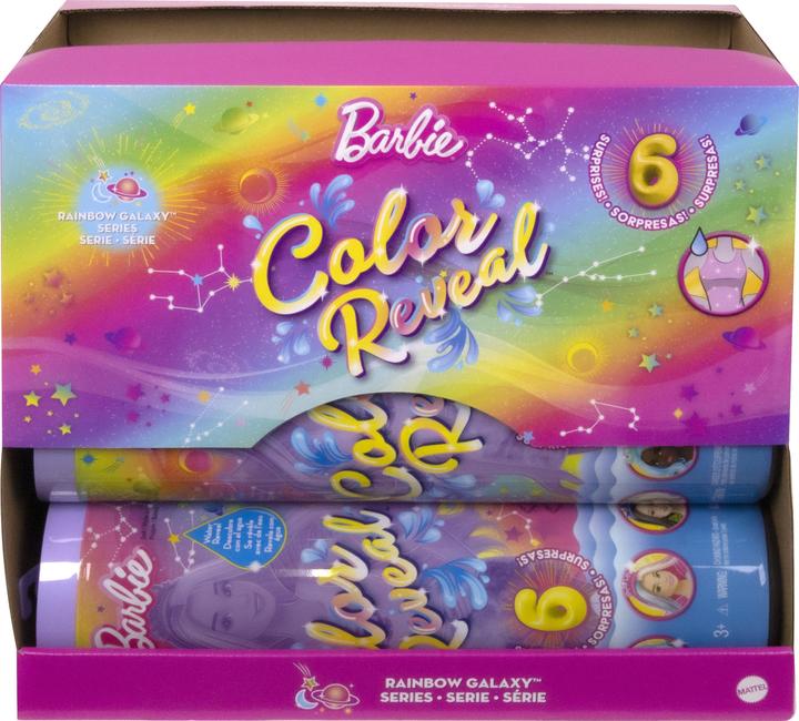 Actual product image Barbie Color Reveal Rainbow Galaxy Series CDU